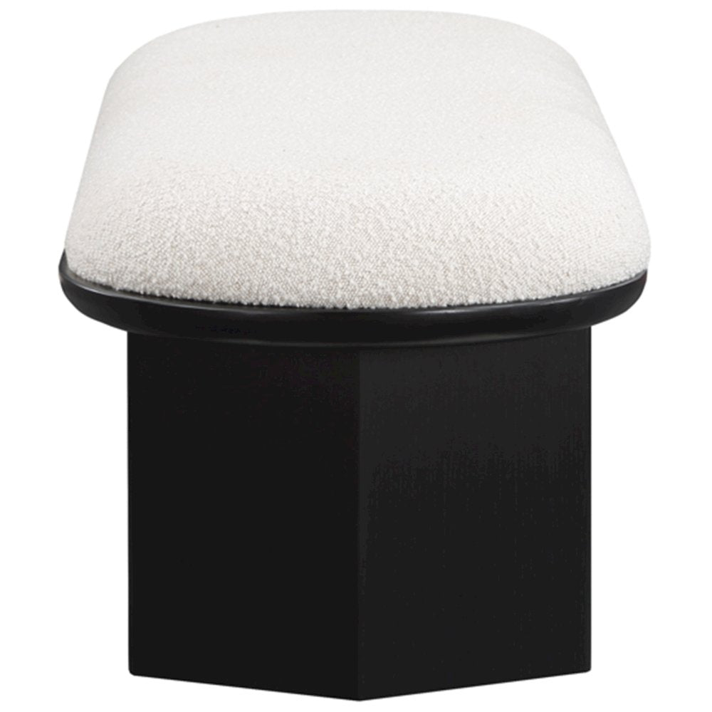 Wilshire Cream Boucle Fabric Bench