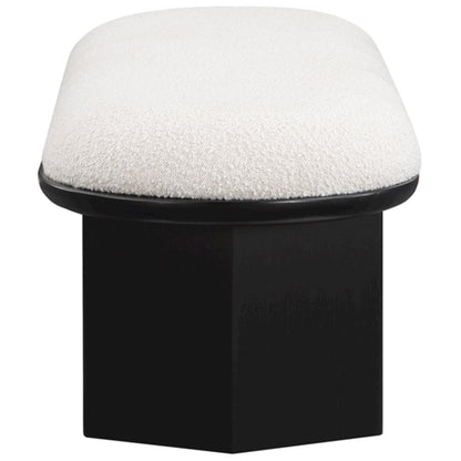 Wilshire Cream Boucle Fabric Bench