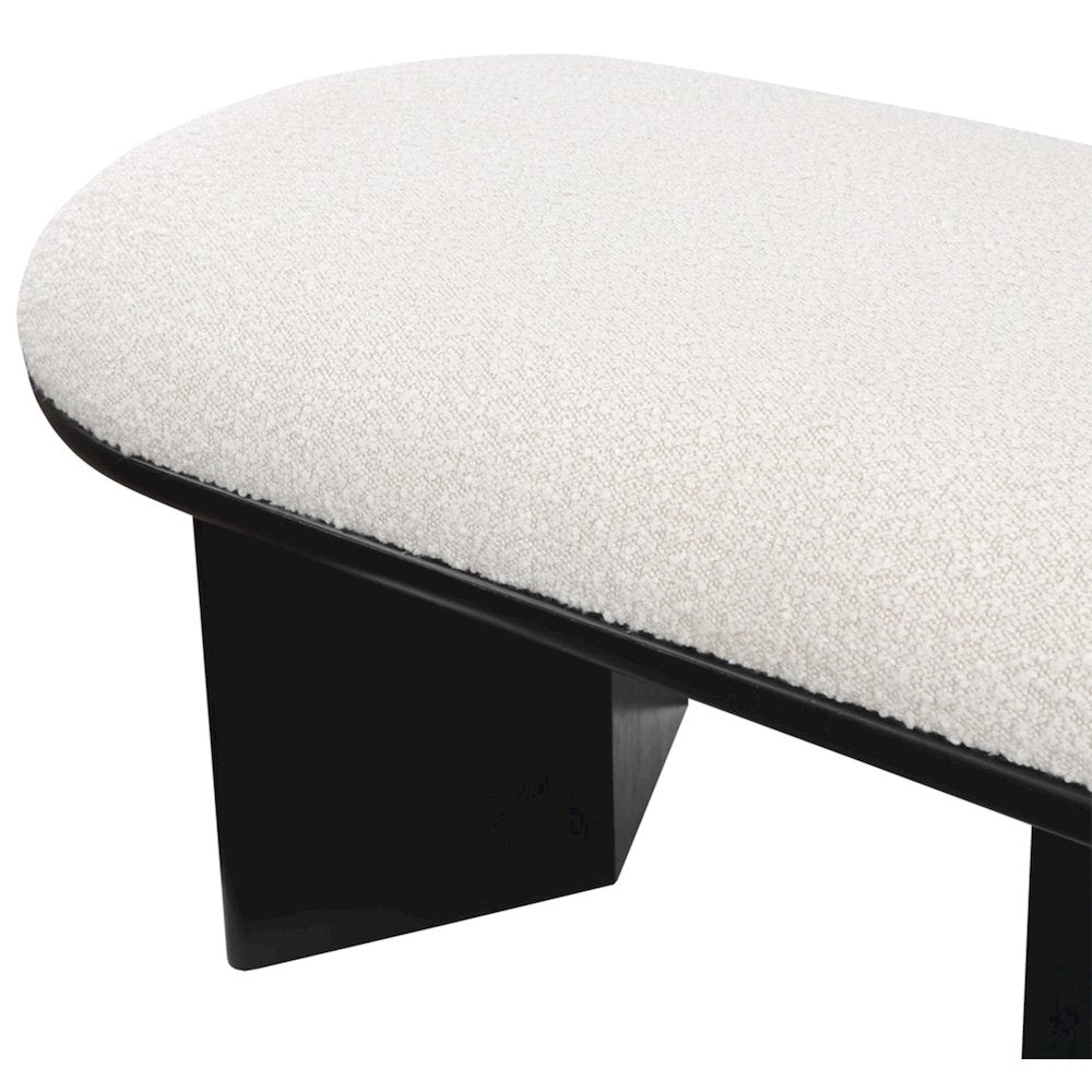 Wilshire Cream Boucle Fabric Bench