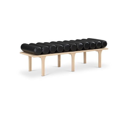Landon Black Vegan Leather Bench