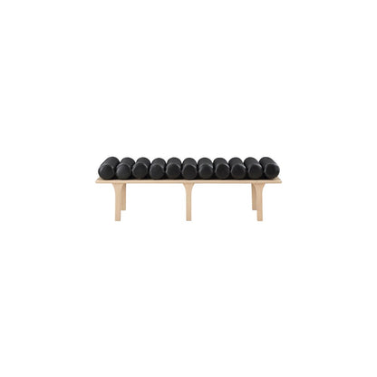 Landon Black Vegan Leather Bench