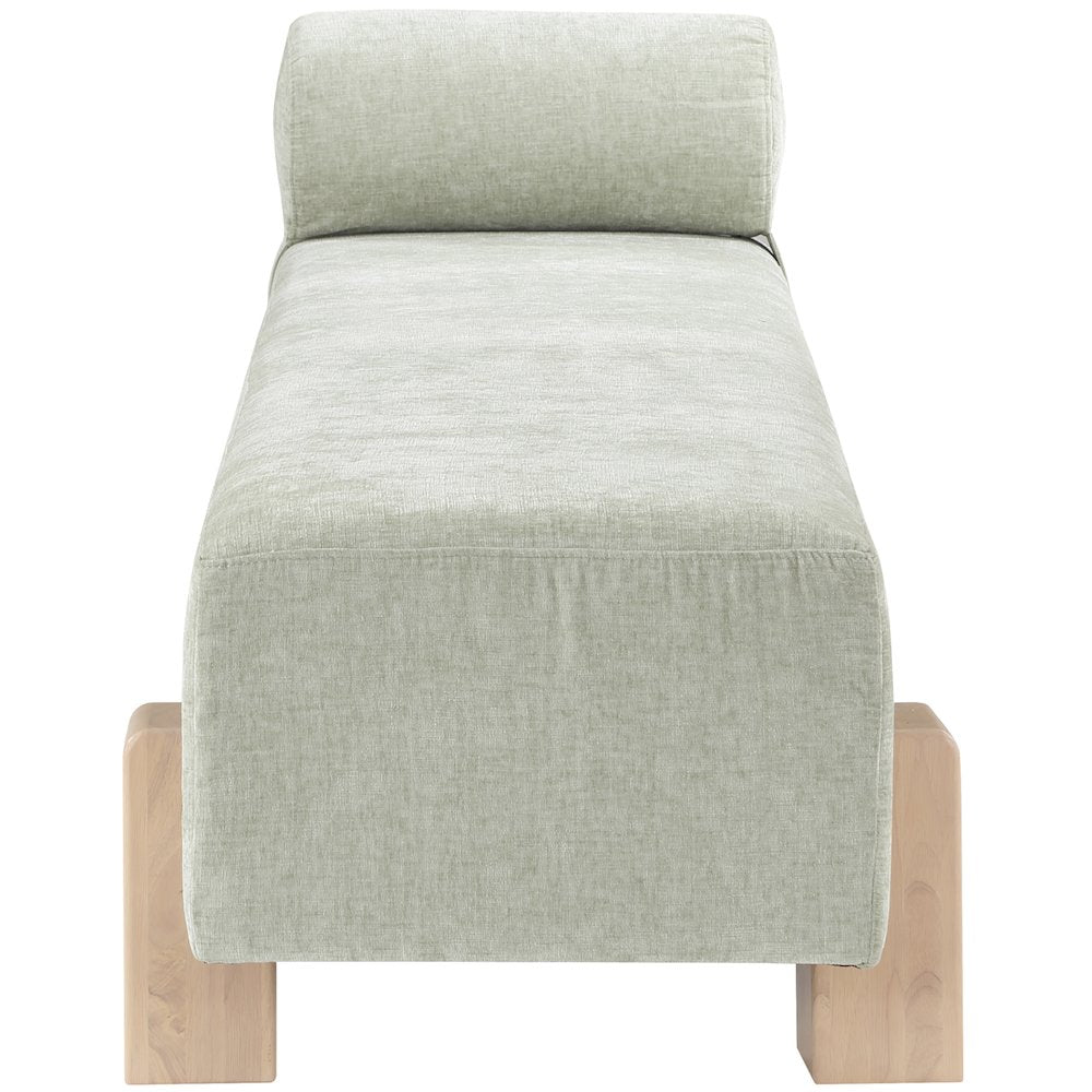 Edison Mint Green Chenille Fabric Bench