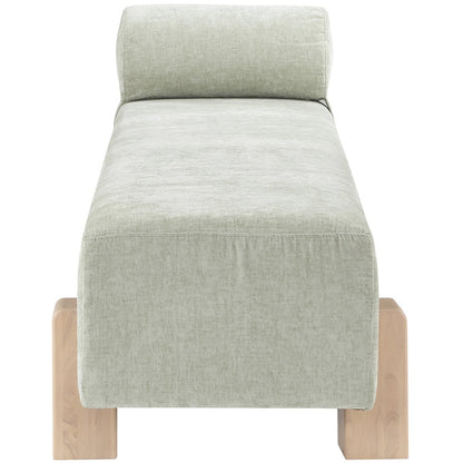 Edison Mint Green Chenille Fabric Bench