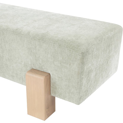 Edison Mint Green Chenille Fabric Bench