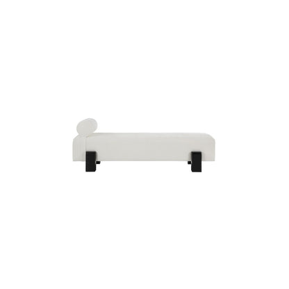 Edison Cream Chenille Fabric Bench