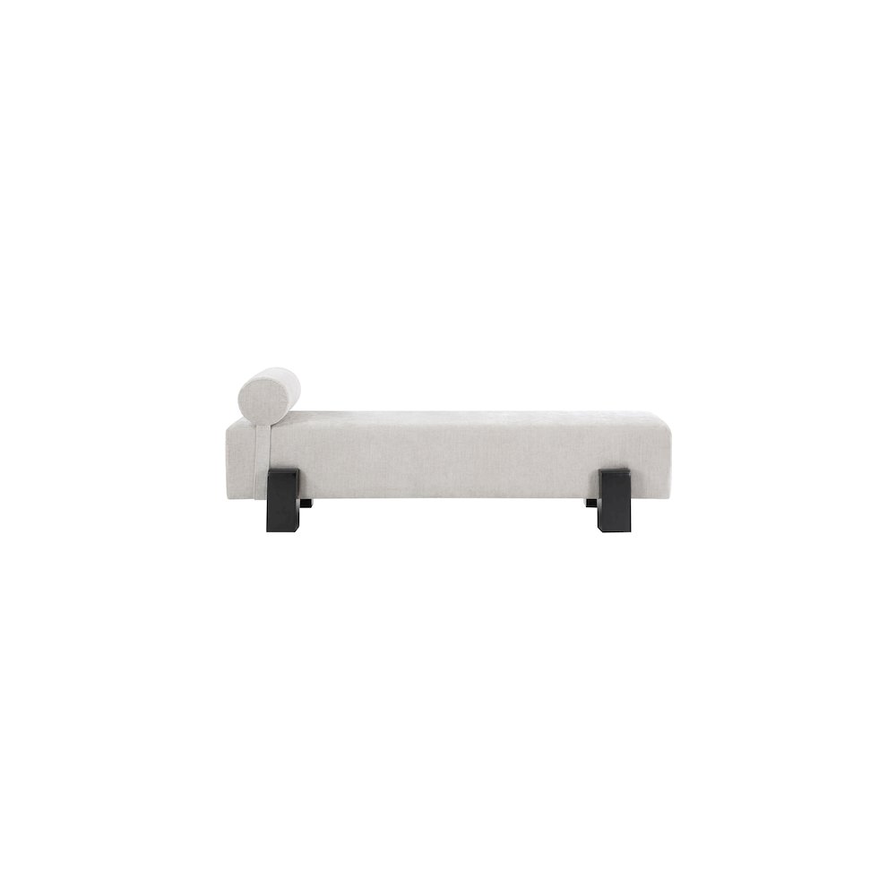 Edison Light Grey Chenille Fabric Bench