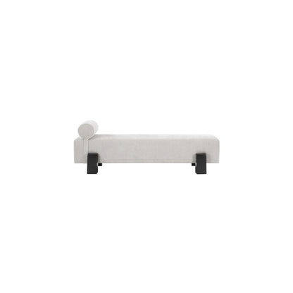 Edison Light Grey Chenille Fabric Bench