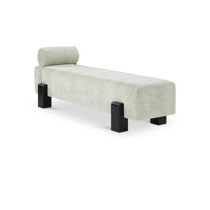 Edison Mint Green Chenille Fabric Bench