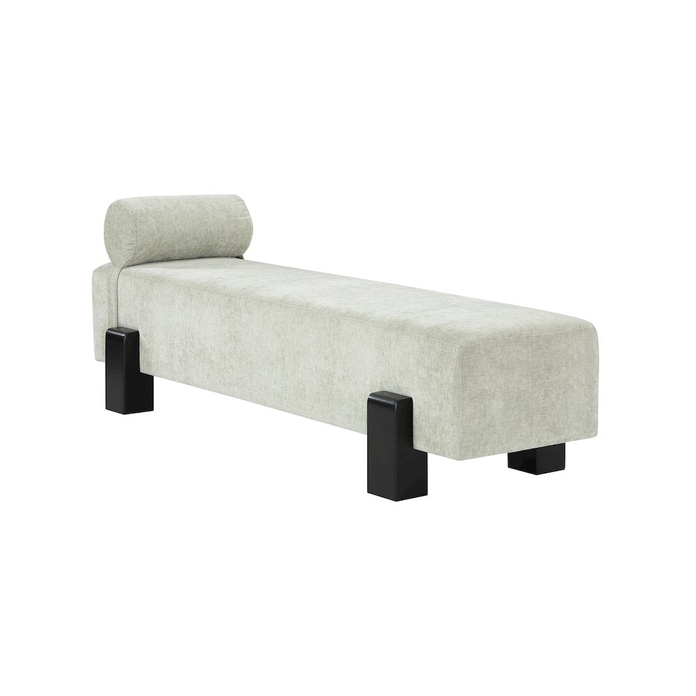 Edison Mint Green Chenille Fabric Bench