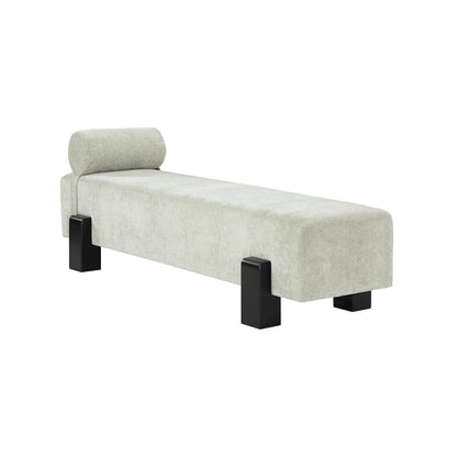Edison Mint Green Chenille Fabric Bench