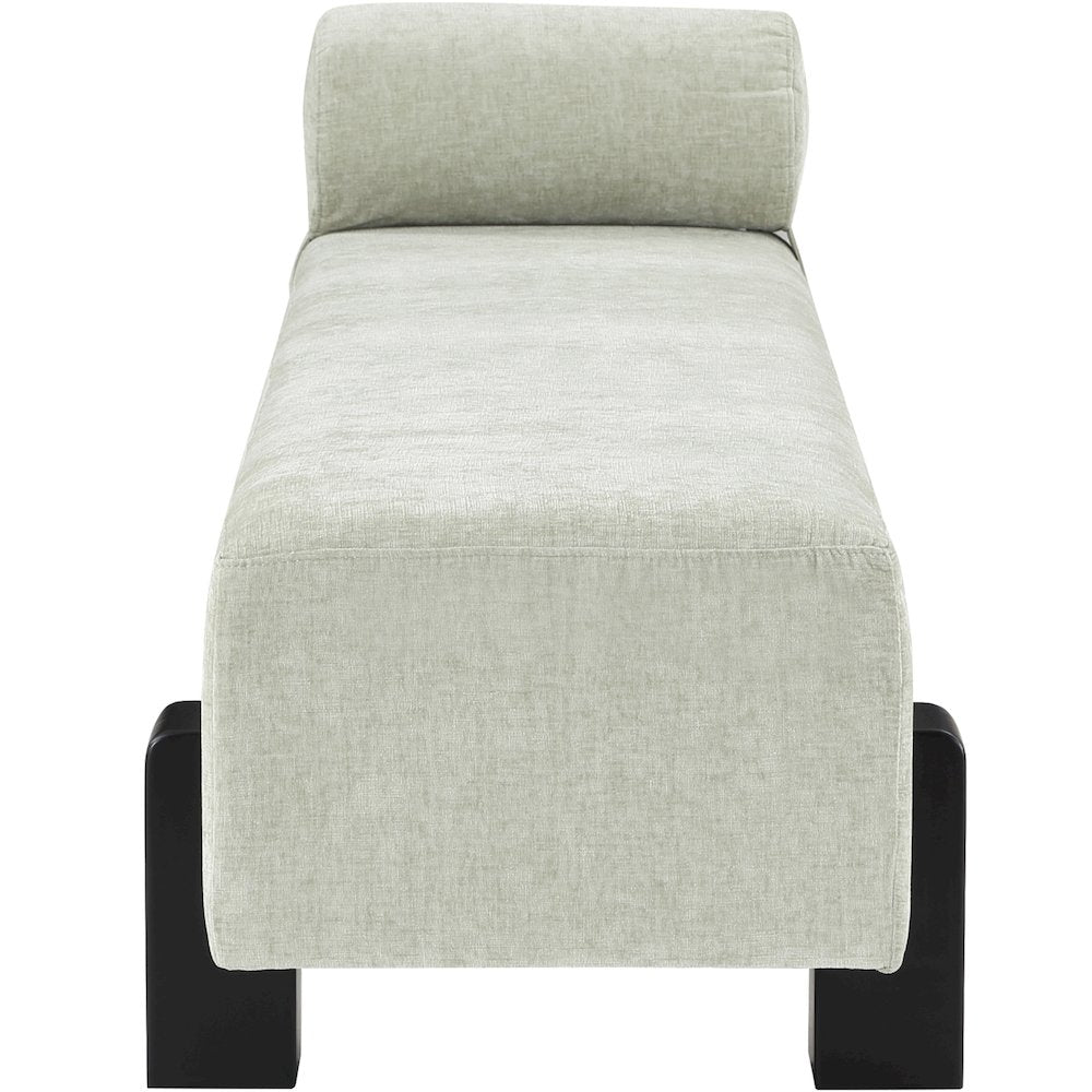 Edison Mint Green Chenille Fabric Bench