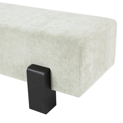 Edison Mint Green Chenille Fabric Bench