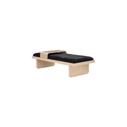 Arlington Black Chenille Fabric Bench
