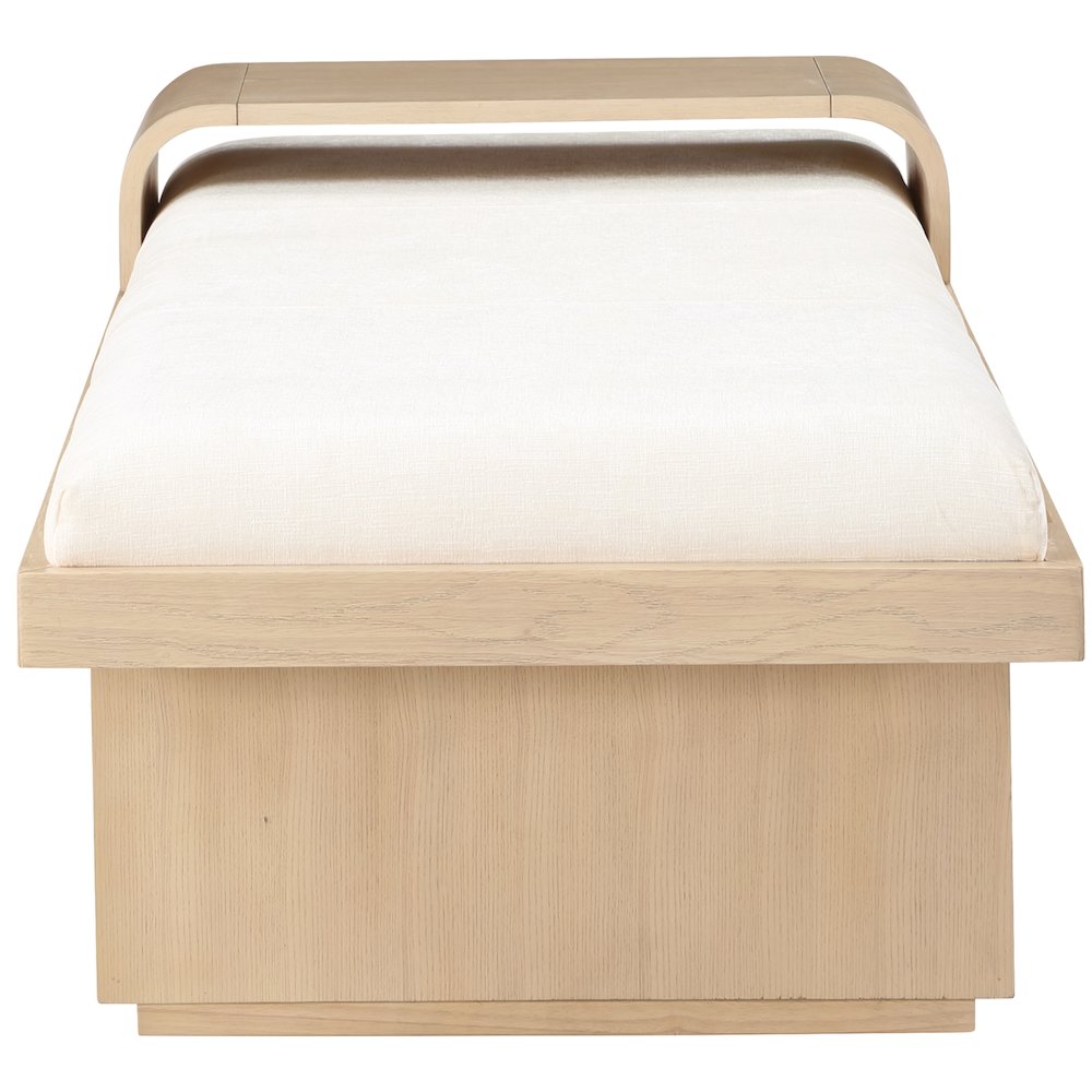 Arlington Cream Chenille Fabric Bench