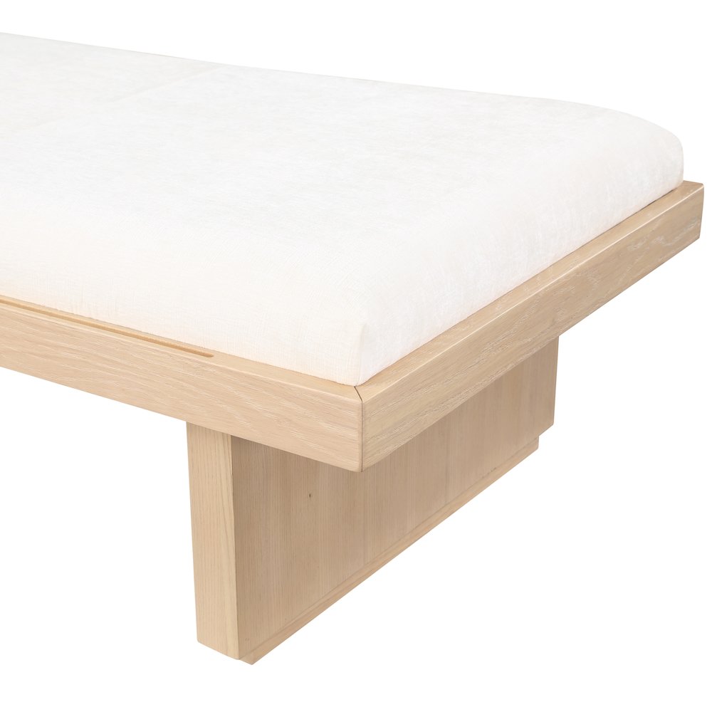 Arlington Cream Chenille Fabric Bench