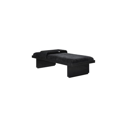 Arlington Black Chenille Fabric Bench