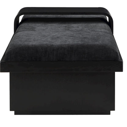 Arlington Black Chenille Fabric Bench