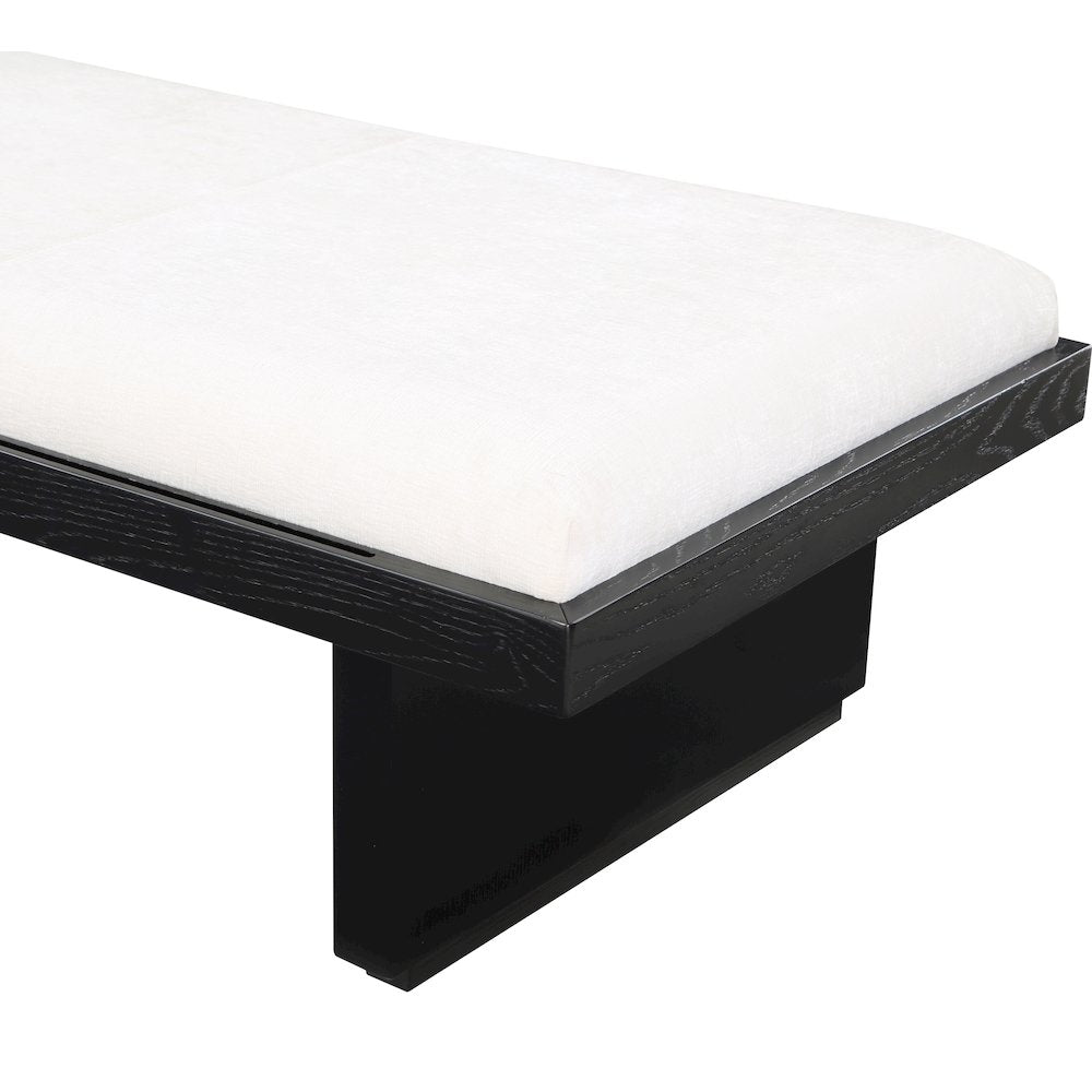 Arlington Cream Chenille Fabric Bench