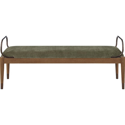 Cambria Green Performance Fabric Upholstered Bench