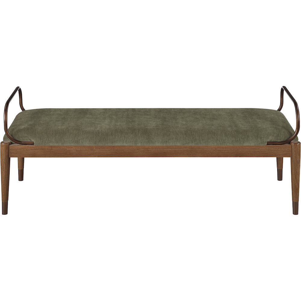 Cambria Green Performance Fabric Upholstered Bench