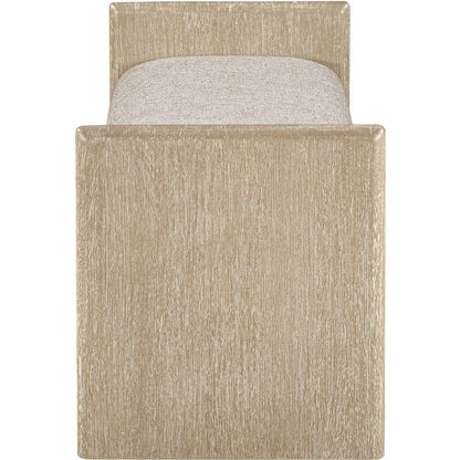 Hickory Beige Fabric Upholstered Bench