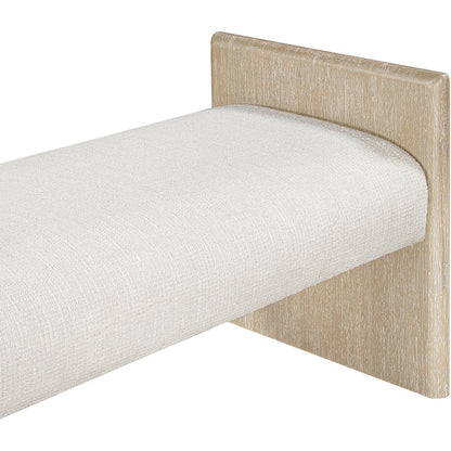 Hickory Cream Fabric Upholstered Bench
