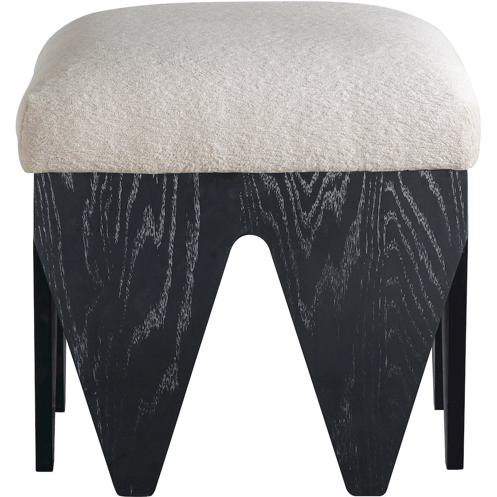 Altair Beige Velour Fur Fabric Bench