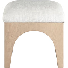 Lawson Cream Chenille Fabric Upholstered Ottoman