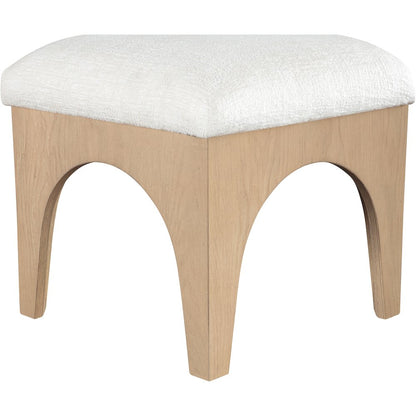 Lawson Cream Chenille Fabric Upholstered Ottoman