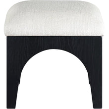 Lawson Cream Chenille Fabric Upholstered Ottoman