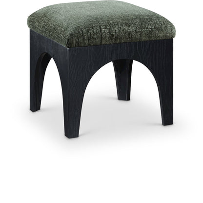 Lawson Green Chenille Fabric Upholstered Ottoman