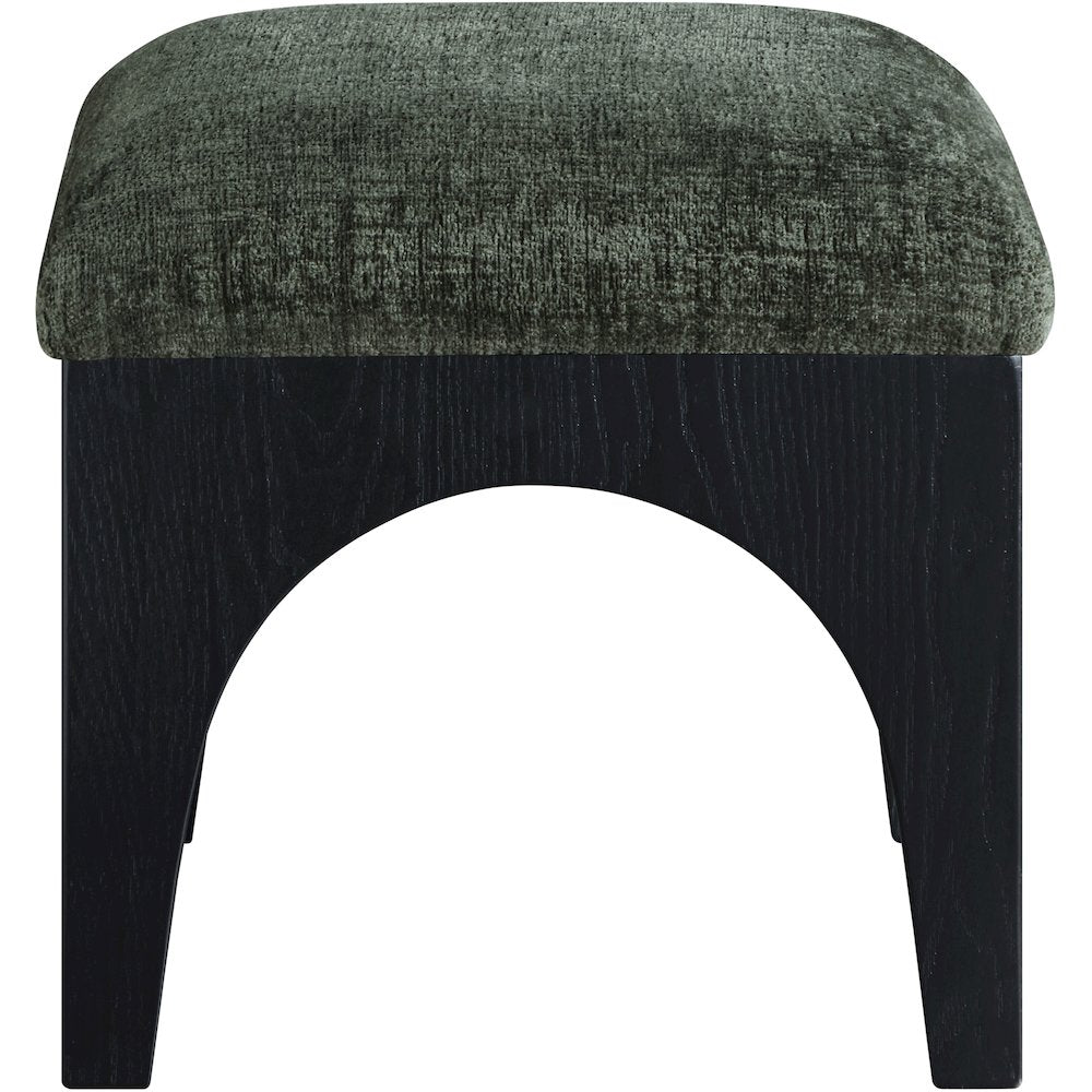 Lawson Green Chenille Fabric Upholstered Ottoman
