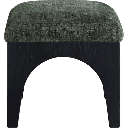 Lawson Green Chenille Fabric Upholstered Ottoman