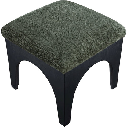 Lawson Green Chenille Fabric Upholstered Ottoman