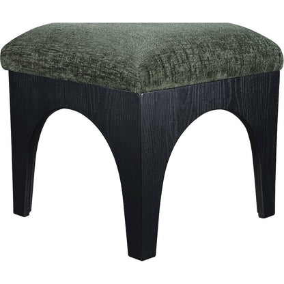 Lawson Green Chenille Fabric Upholstered Ottoman