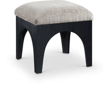 Lawson Grey Chenille Fabric Upholstered Ottoman