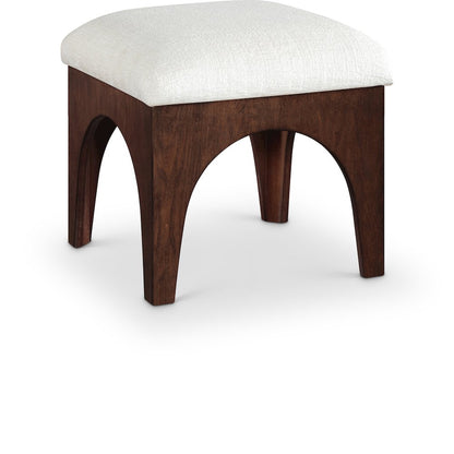 Lawson Cream Chenille Fabric Upholstered Ottoman