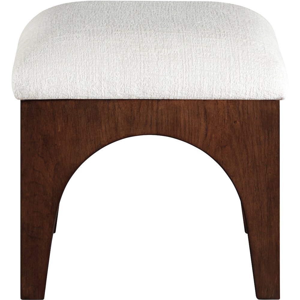Lawson Cream Chenille Fabric Upholstered Ottoman