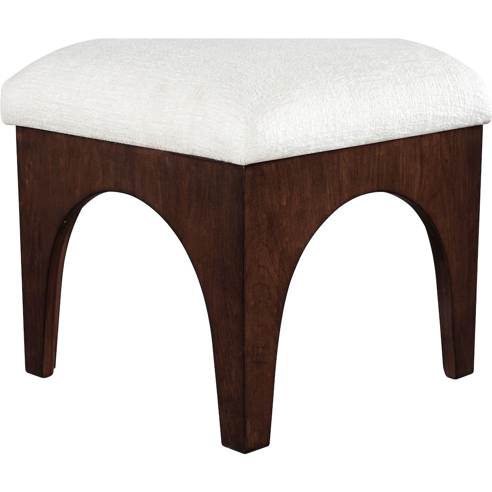 Lawson Cream Chenille Fabric Upholstered Ottoman