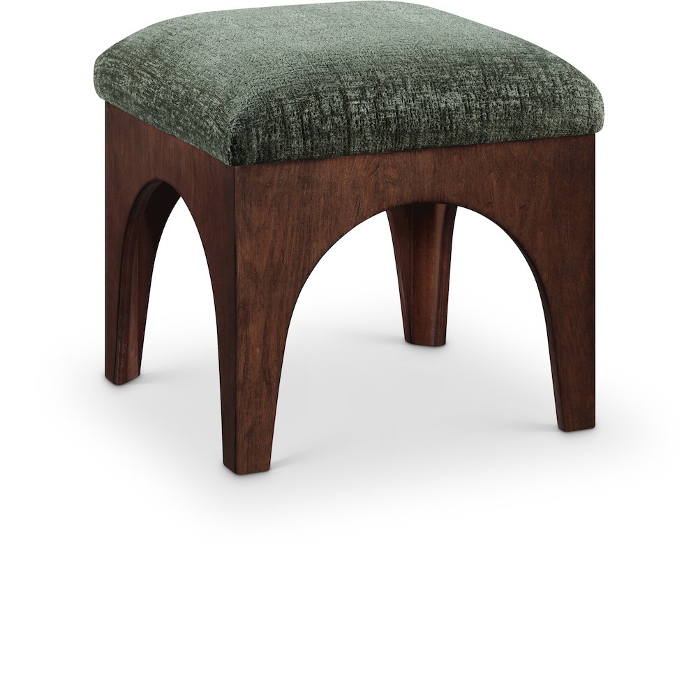 Lawson Green Chenille Fabric Upholstered Ottoman