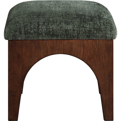 Lawson Green Chenille Fabric Upholstered Ottoman