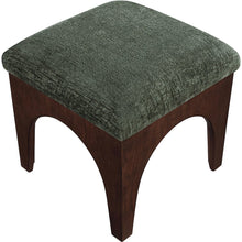 Lawson Green Chenille Fabric Upholstered Ottoman