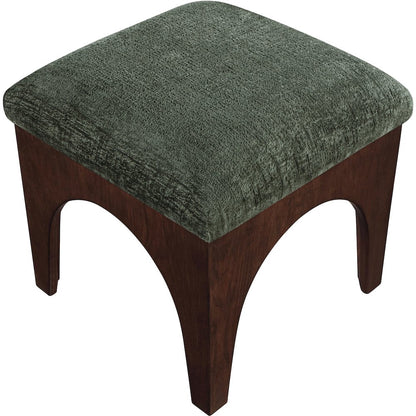 Lawson Green Chenille Fabric Upholstered Ottoman