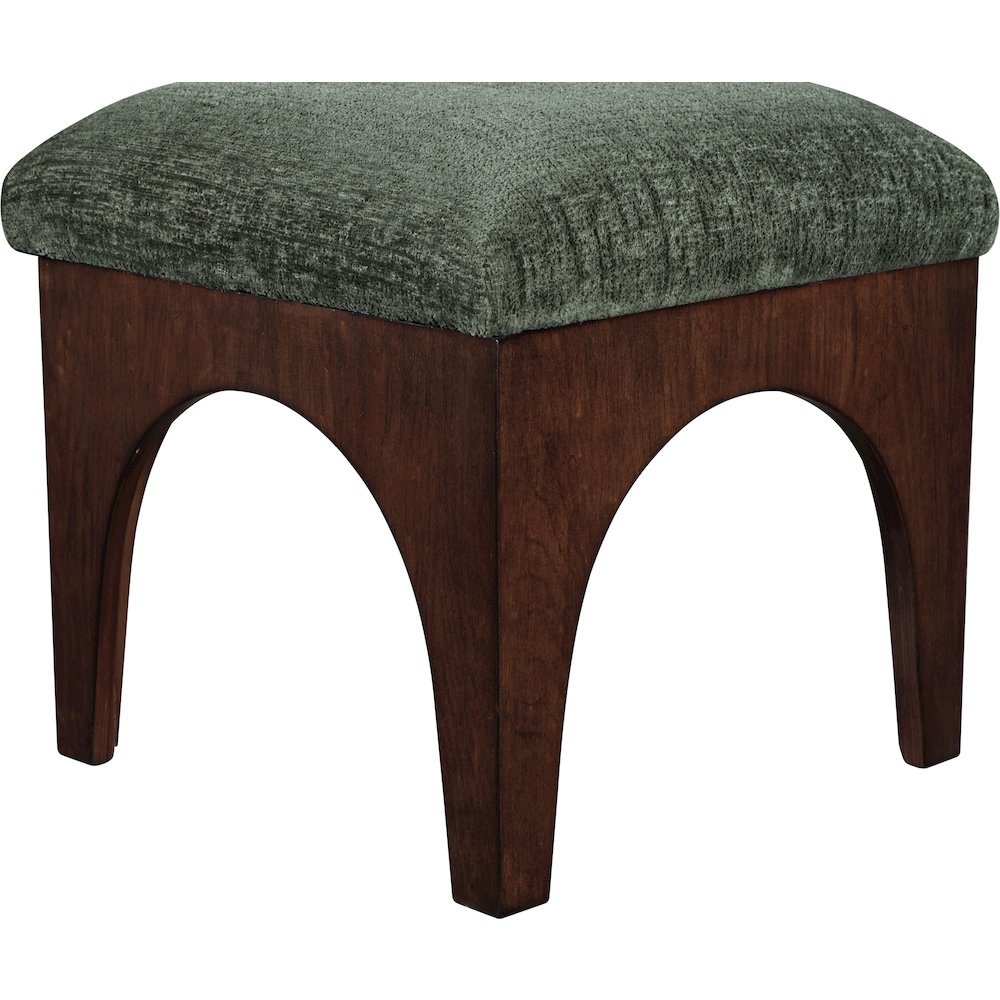 Lawson Green Chenille Fabric Upholstered Ottoman