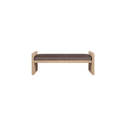 Sonia Brown Velour Fur Fabric Bench