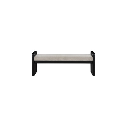 Sonia Beige Velour Fur Fabric Bench