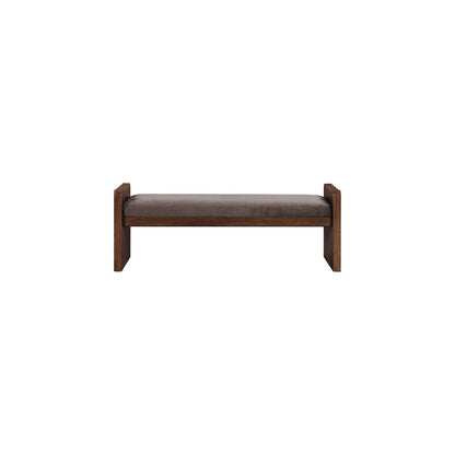Sonia Brown Velour Fur Fabric Bench
