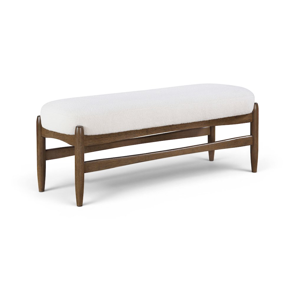 Briar Cream Faux Sheepskin Upholstered Bench