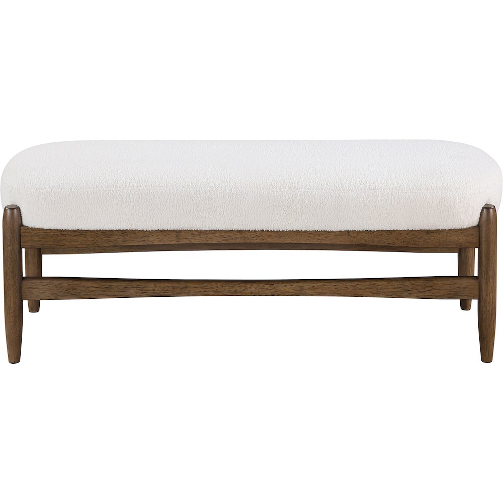 Briar Cream Faux Sheepskin Upholstered Bench