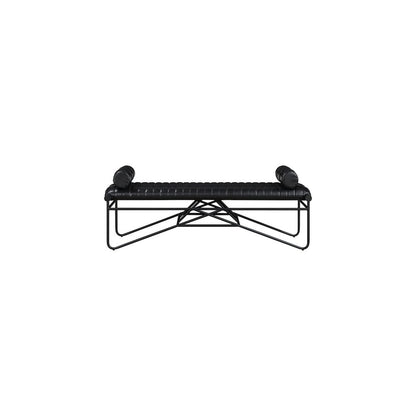 Gatsby Black Vegan Leather Bench